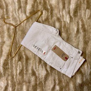 Levi's White Pinstripe 311 Shaping Skinny